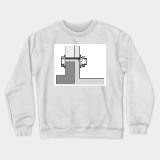 Bolted joint illustration Crewneck Sweatshirt